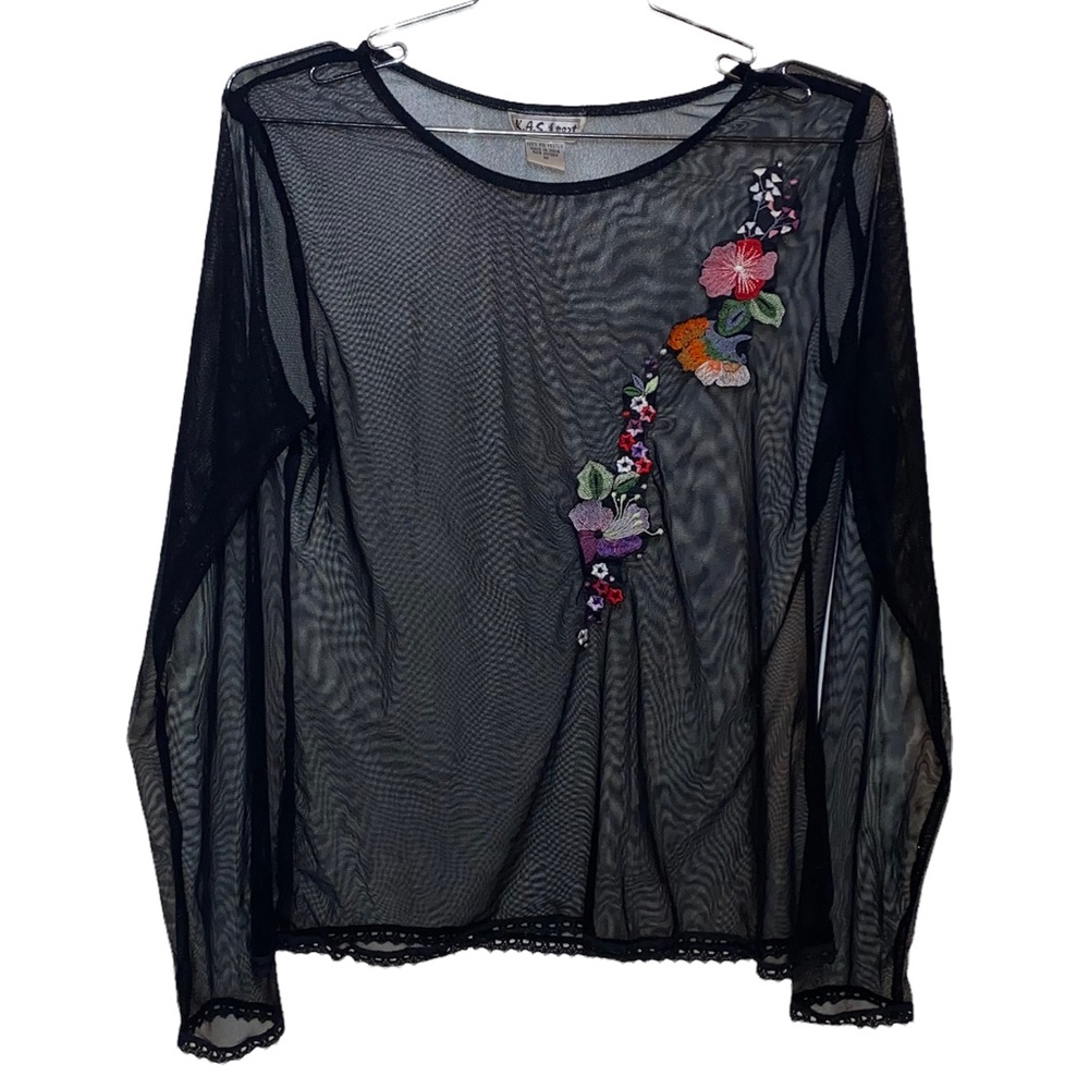 K.A.S. Sport Floral Mesh Top Size M